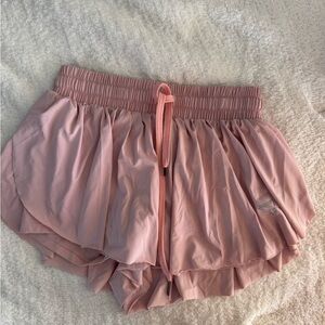 Women's Luogongzi Shorts 2 In 1 Flowy Running Shorts - Light Pink - Size S